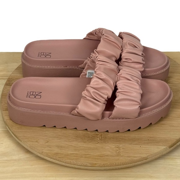 No Boundaries Ruched Platform Slide Sandals – Blush Pink – Women’s Size 8 - Picture 2 of 12